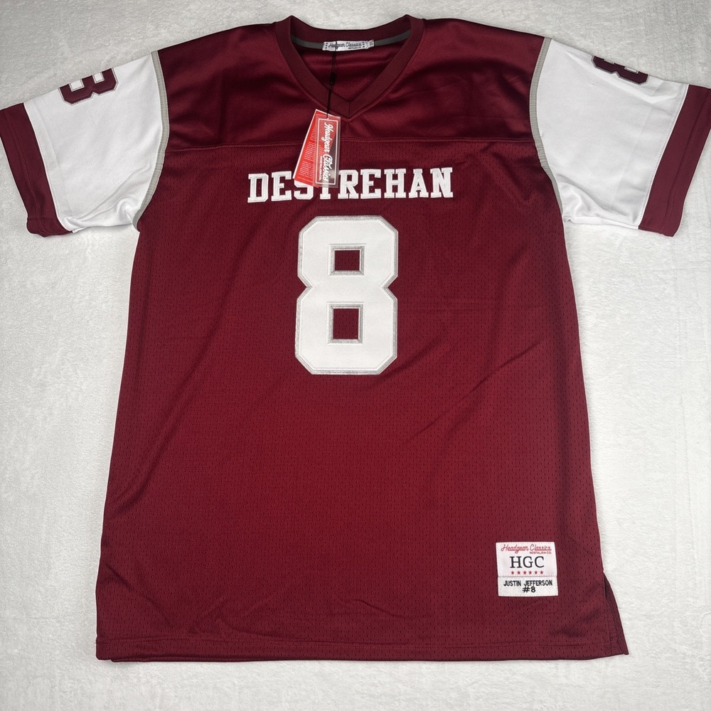 Justin Jefferson #8 Headgear Classics Destrehan High School Jersey Size 3XL